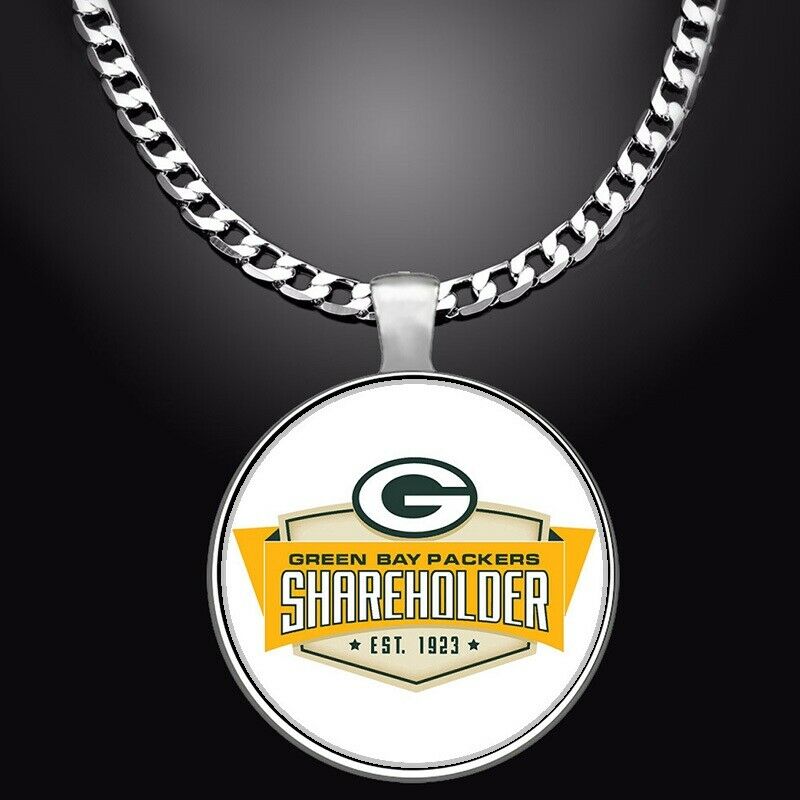 Spec. Green Bay Packers Shareholder Mens 24" Stainless Chain Pendant Necklace D5