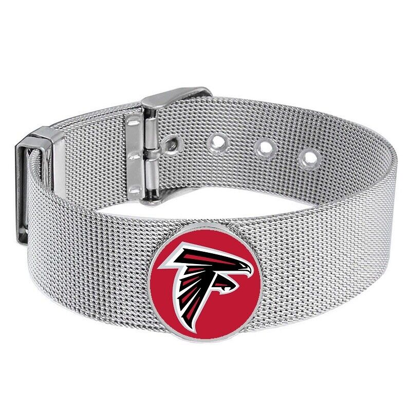 Atlanta Falcons Mens Womens Silver Adjustable Bracelet W Gift Pkg D6