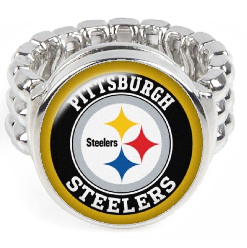 Spec Pittsburgh Steelers Gift Set 925 Sterling Silver Necklace With Ring D18D2