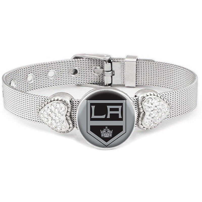 Special Los Angeles Kings Womens Adjustable Silver Hearts Bracelet Jewelry D26