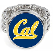 Cal Bears Silver Mens Womens Football Ring Fits All W Giftpk D2