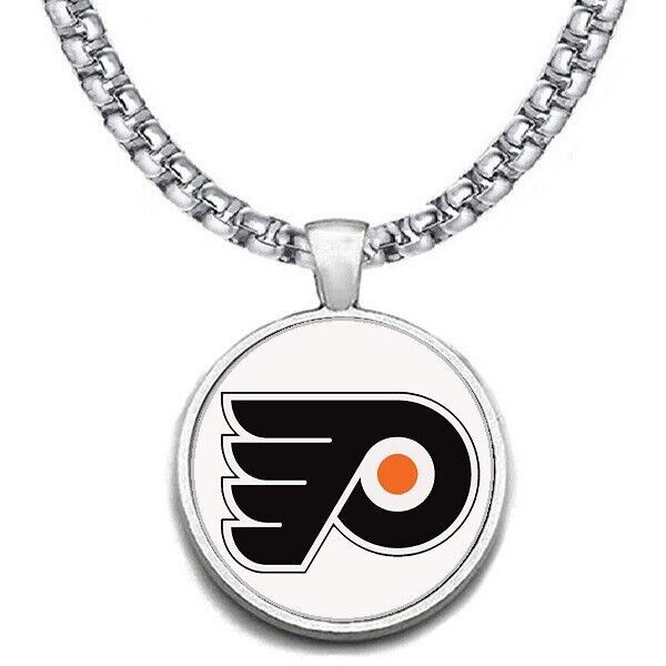 Large Philadelphia Flyers 24" Necklace Stainless Chain Hockey Free Ship' D30