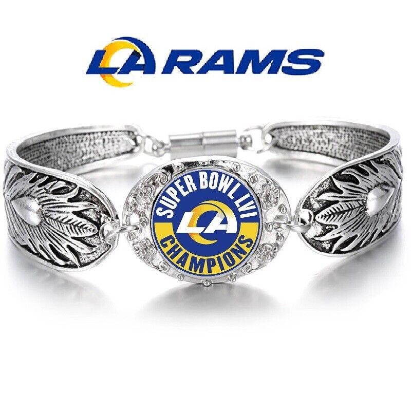 Special Los Angeles La Rams Super Bowl Womens Sterling Silver Bracelet D3