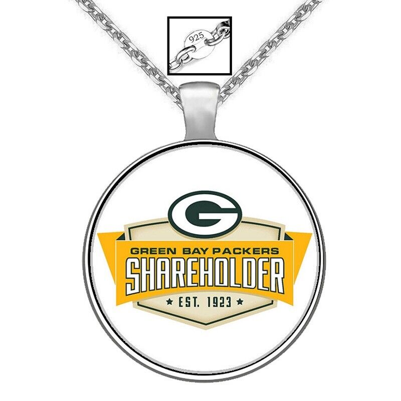 Spec Green Bay Packers Shareholder Womens Mens Link Chain Necklace, W Pendant A1