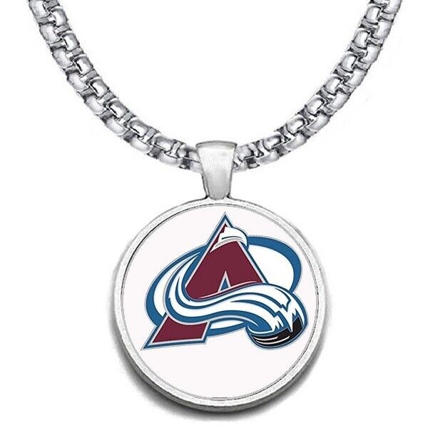 Large Colorado Avalanche 24" Necklace Stainless Steel Hockey Free Ship' D30