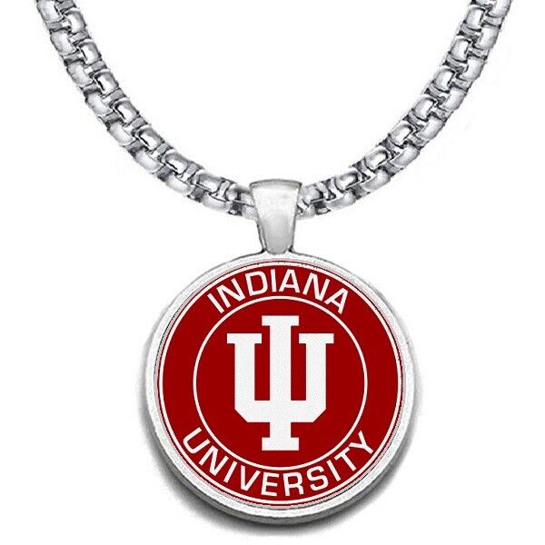 Indiana Hoosiers 24" Necklace Steel Chain University College D30