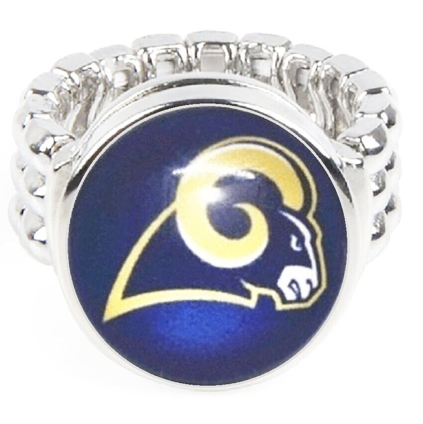 Los Angeles LA Rams Gift Set Womens 925 Sterling Silver Necklace And Ring D18D2