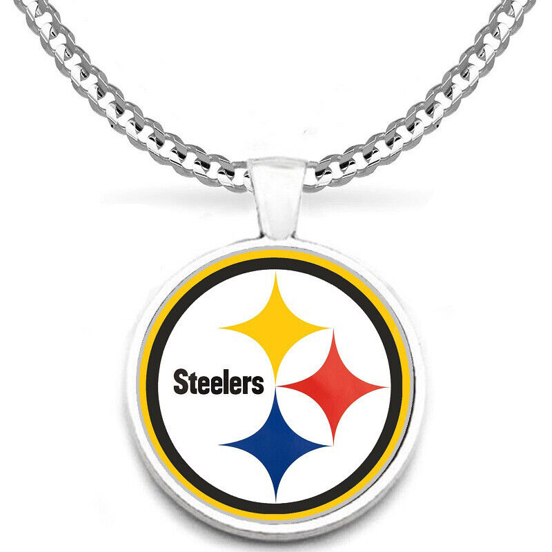 Pittsburgh Steelers Gift Mens 24" Stainless Steel Chain Pendant Necklace D5