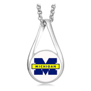 Michigan Wolverines Womens Sterling Silver Necklace University Of Gift D28Lw