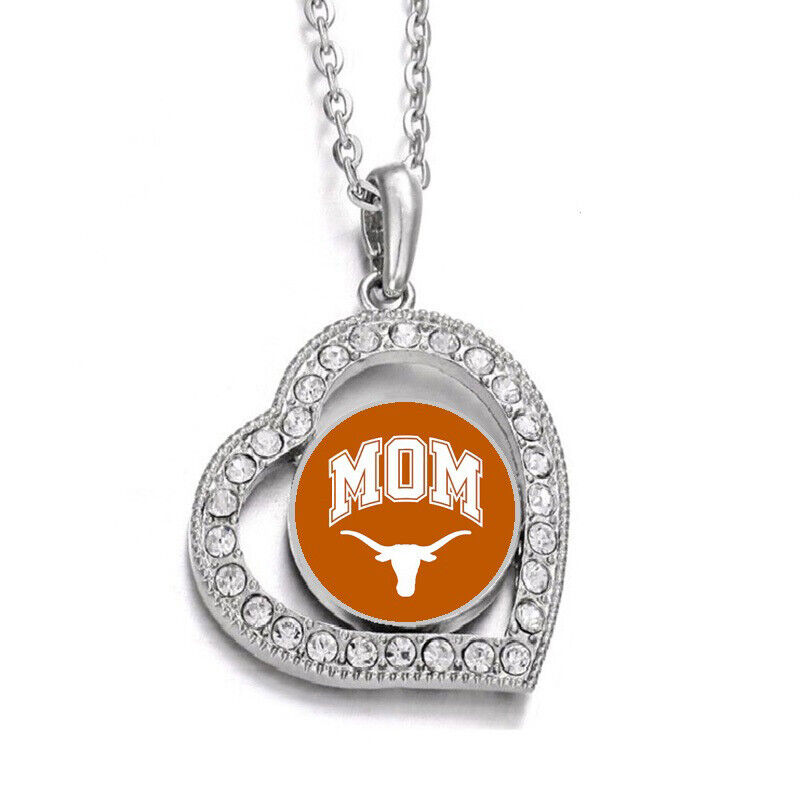 Special Texas Longhorns Mom Womens Sterling Silver Link Chain Necklace D19