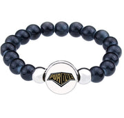 Purdue Boilermakers Womens Mens Black Bead Chain Bracelet Gift D1