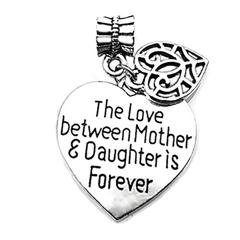 Mothers Daughters Tebitian Sterling Silver Charm For Pan Big Hole Bracelets