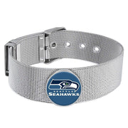 Seattle Seahawks Mens Womens Silver Adjustable Bracelet W Gift Pkg D6