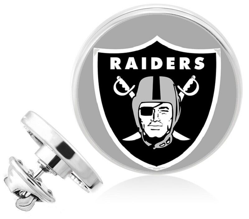 Las Vegas Oakland Raiders Silver Pin Lapel Broach Football Team Gift D23