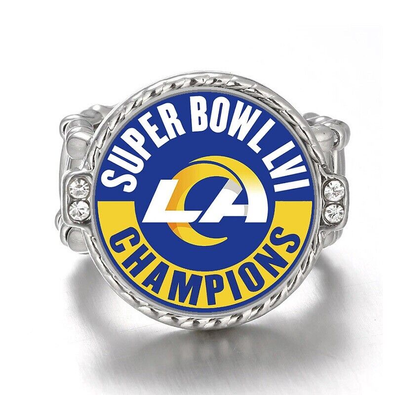 Special Los Angeles Rams Super Bowl Silver Women'S Crystal Accent Ring D12