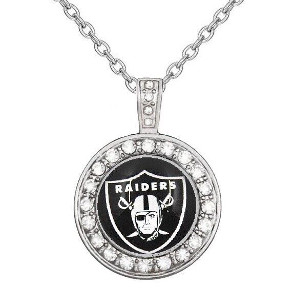 Special Oakland Raiders Womens 925 Sterling Silver Necklace Football D18