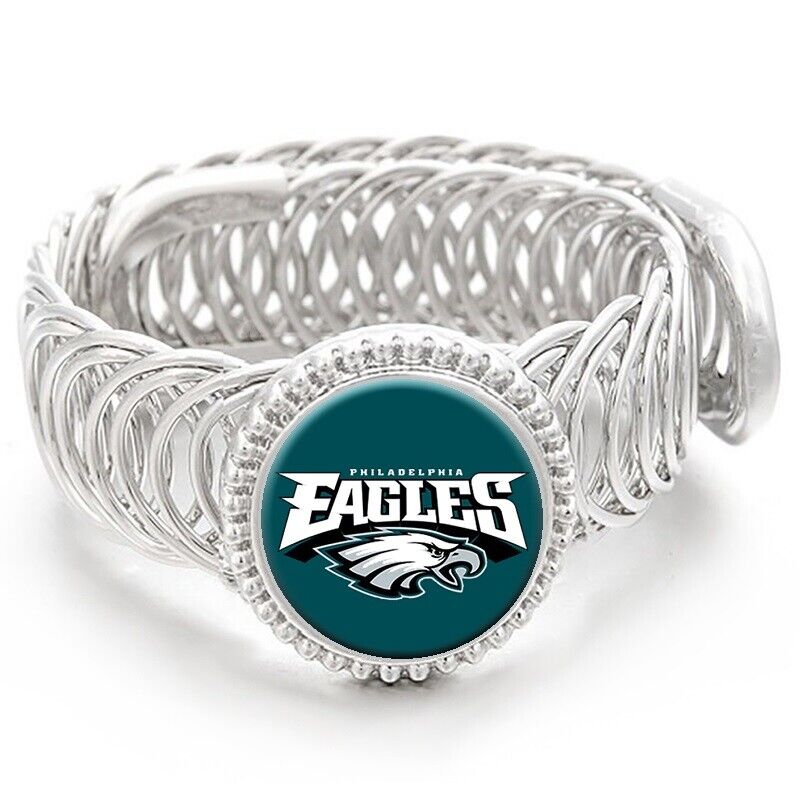 Philadelphia Eagles  Adjustable Wrap Sterling Silver Mens Womens Bracelet D11