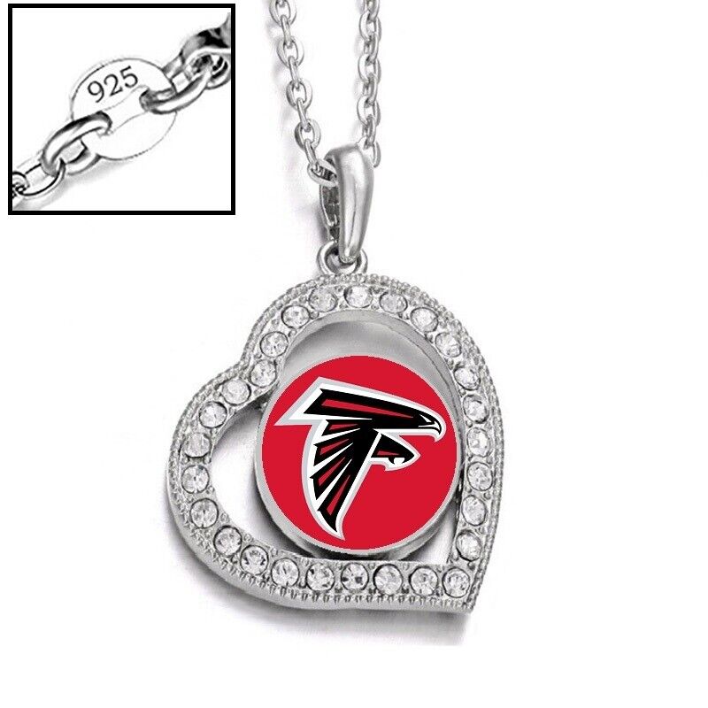 Atlanta Falcons Womens 925 Sterling Silver Link Chain Necklace D19