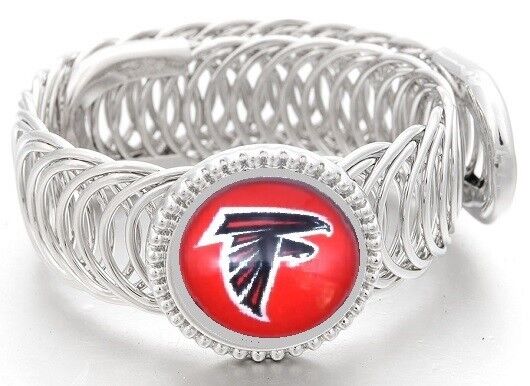 Atlanta Falcons Football Sterling Silver Mens Womens Wrap Bracelet + Giftpkg D11