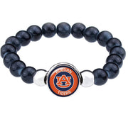 Auburn Tigers Womens Mens Black Bead Chain Bracelet Gift D1