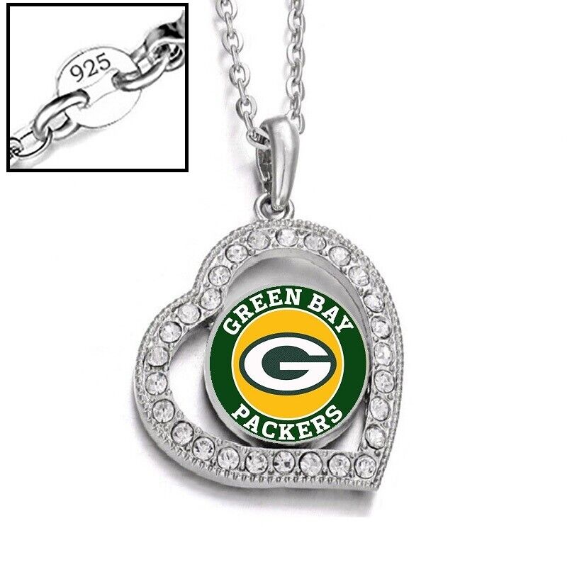Special Green Bay Packers Womens 925 Sterling Silver Link Chain Necklace D19