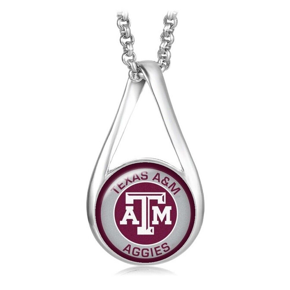 Texas A&M Aggies Womens Sterling Silver Necklace University Gift D28