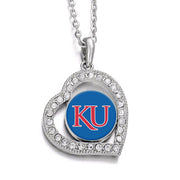 Kansas Jayhawks Womens Sterling Silver Link Chain Necklace With Pendant D19