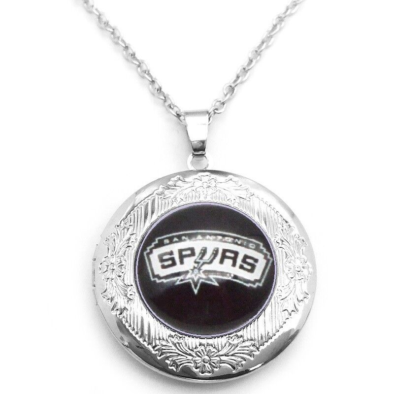 San Antonio Spurs Womens 925 Silver 20" Link Chain Necklace And Photo Locket D16