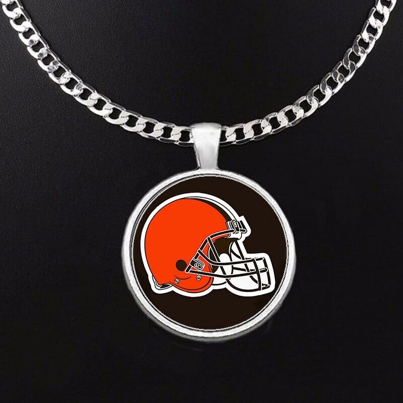 Cleveland Browns Mens Womens 24" Stainless Steel Chain Pendant Necklace D5