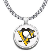 Large Pittsburgh Penguins 24" Necklace Stainless Chain Hockey Free Ship' D30