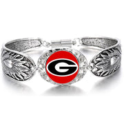 Special University Of Georgia Bulldogs Women'S Silver Bracelet Jewelry Gift D3