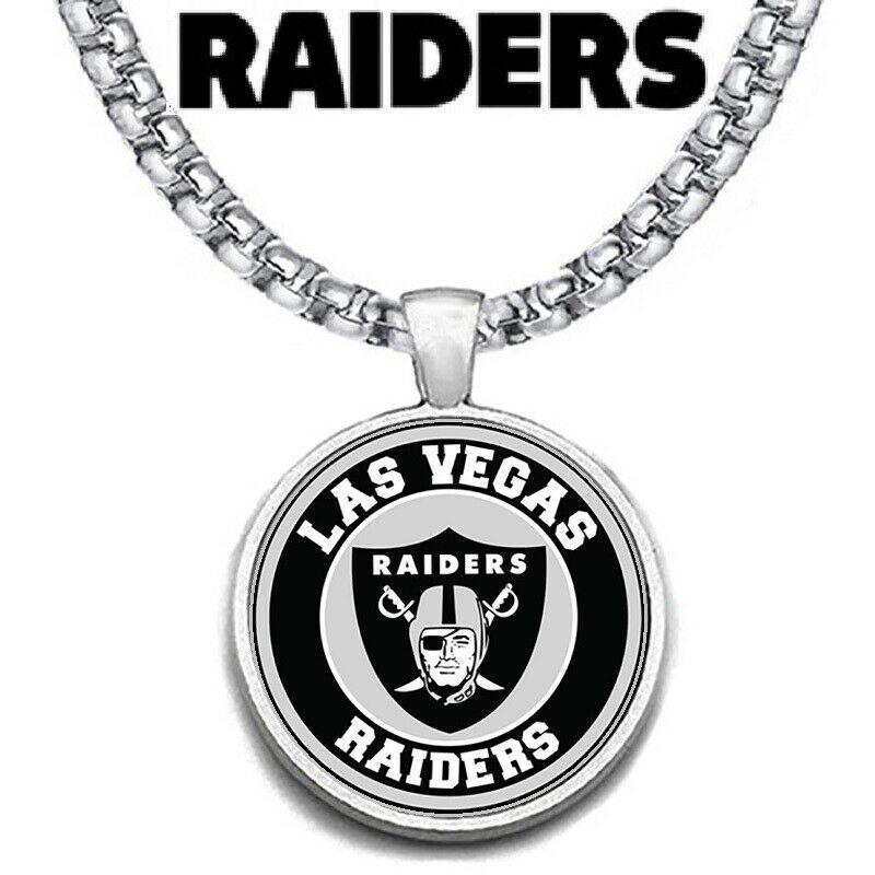 Large New Las Vegas Raiders Necklace Stainless Steel Chain Free