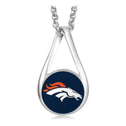 Denver Broncos Women'S Sterling Silver Link Chain Necklace With Pendant D28