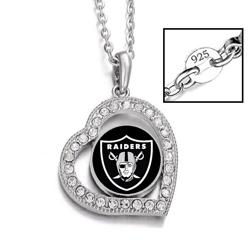 Spec Las Vegas Oakland Raiders Women 925 Sterling Silver Link Chain Necklace D19