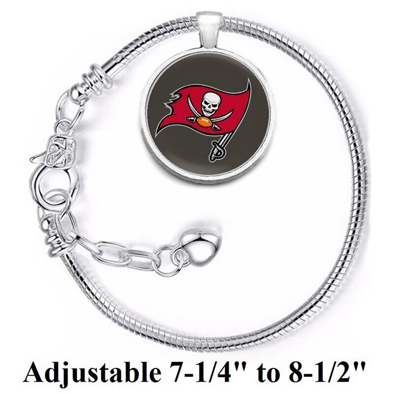 Tampa Bay Buccaneers Silver Womens Link Bracelet W Gift Pkg D10