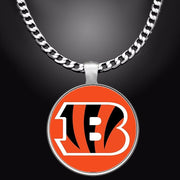 Cincinnati Bengals Mens Womens 20" Stainless Steel Chain Pendant Necklace D5