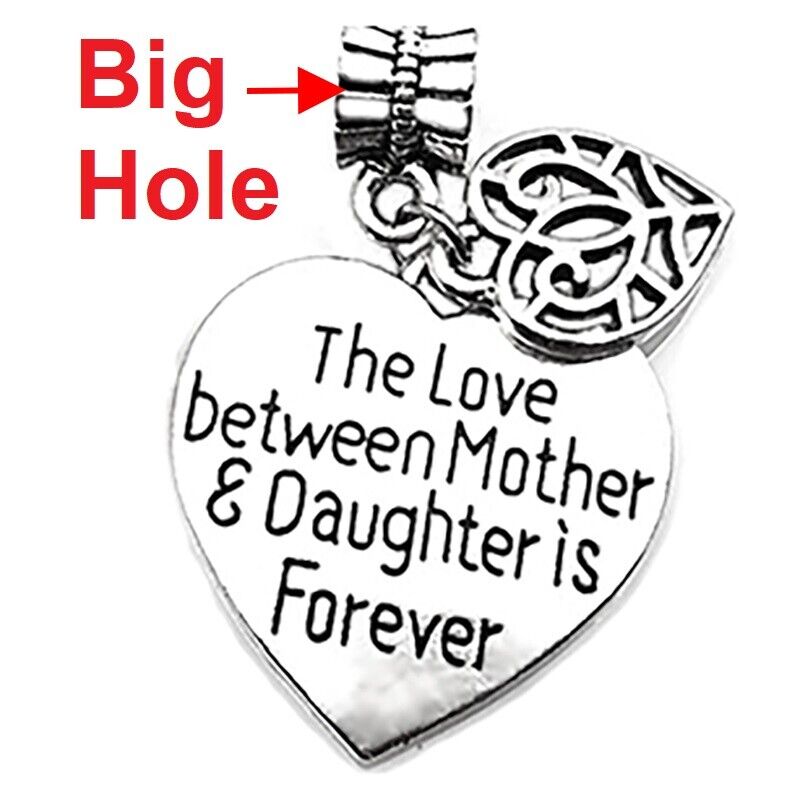 Mothers Silver Love Of Mother Daughter Charm Big Hole European ForPando Bracelet