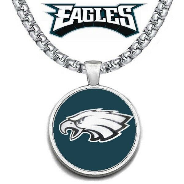 Large Philadelphia Eagles Necklace Stainless Steel Chain Football Free Ship' D30