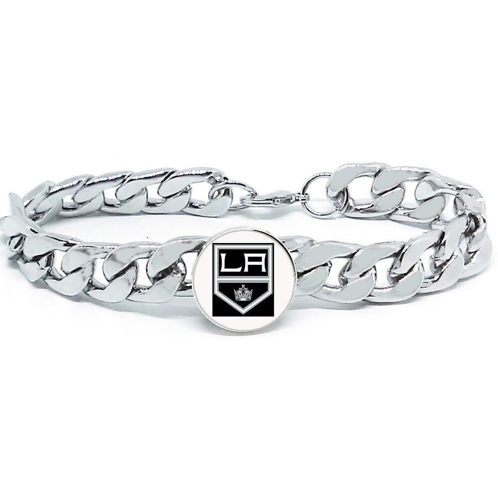 Los Angeles Kings Hockey Gift Men'S Women'S Stainless Steel Bracelet Giftpkg D4