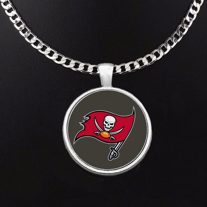 Tampa Bay Buccaneers Mens Womens 24" Stainless Steel Chain Pendant Necklace D5