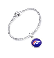 Denver Broncos Sterling Silver Womens Link Chain Football Bracelet W Giftpk D13C