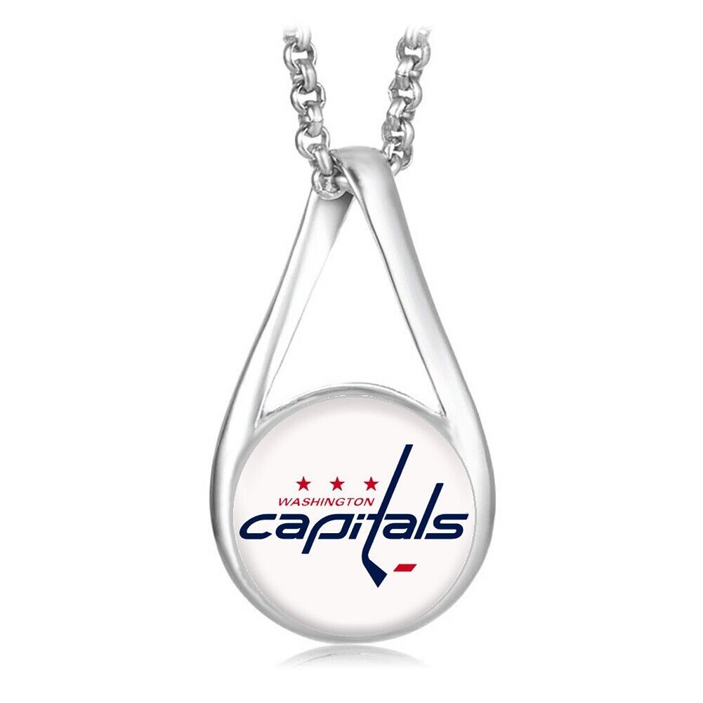 Washington Capitals Womens 925 Silver Necklace With Pendant Hockey Gift D28R