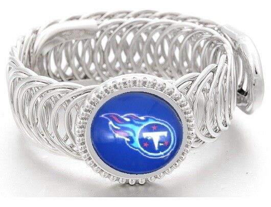 Tennessee Titans Football Sterling Silver Mens Womens Wrap Bracelet + Giftpk D11