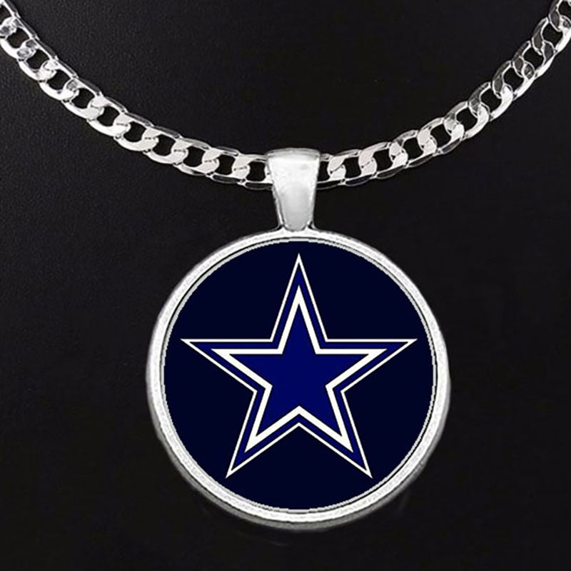 Large Dallas Cowboys Necklace Stainless Steel Chain Nfl Football Free Ship' D5